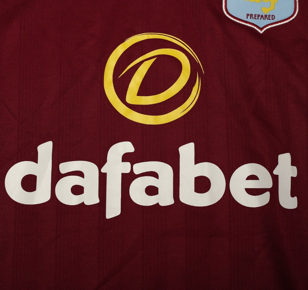 2013/14 GREALISH #40 Aston Villa Vintage Macron Home Football Shirt (M)