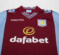 2013/14 GREALISH #40 Aston Villa Vintage Macron Home Football Shirt (M)