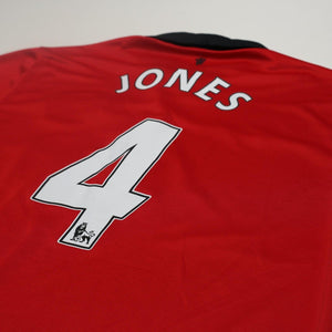 2013/14 Jones #4 Manchester United Vintage Home Football Shirt (XL)