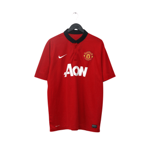 2013/14 Jones #4 Manchester United Vintage Home Football Shirt (XL)