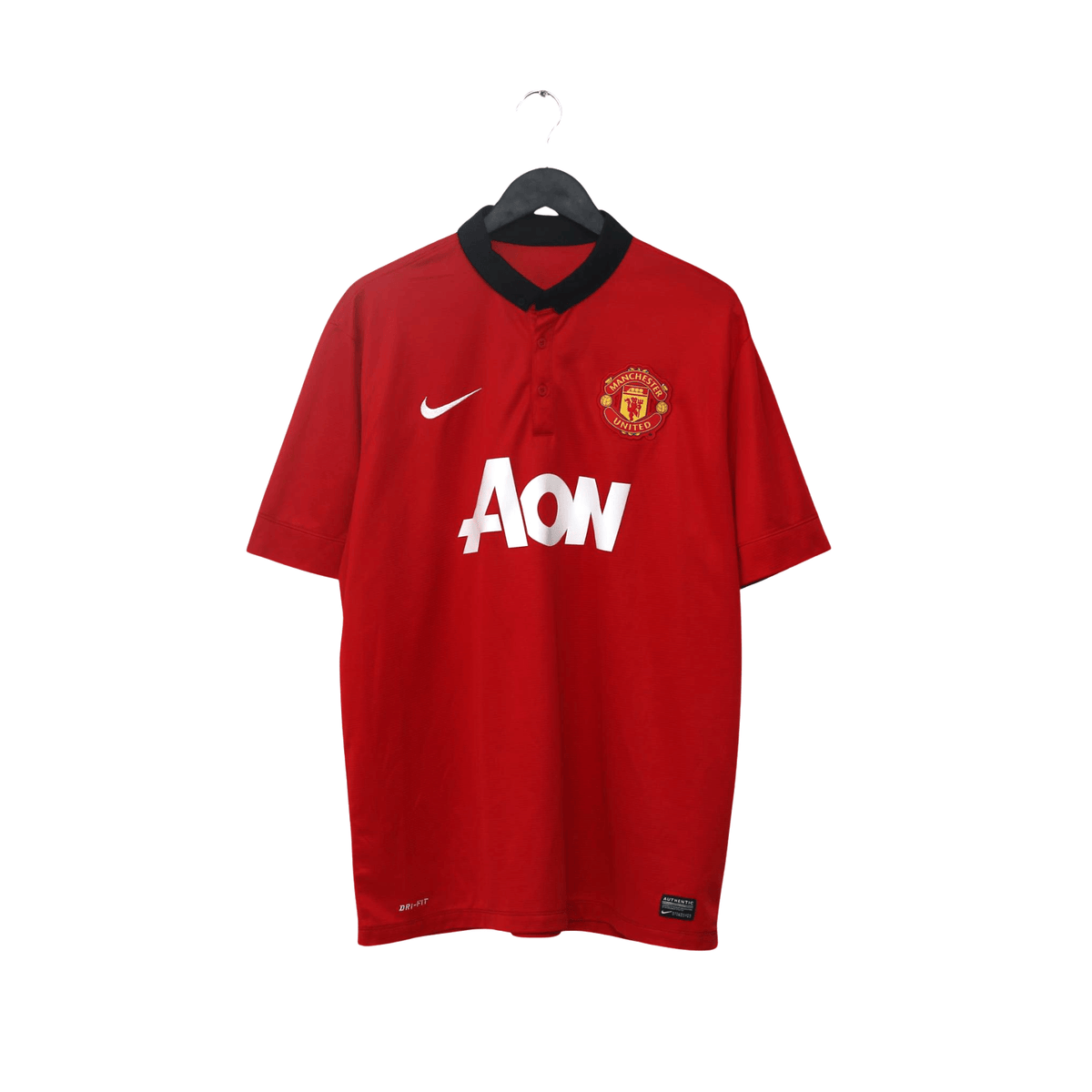2013/14 Jones #4 Manchester United Vintage Home Football Shirt (XL)
