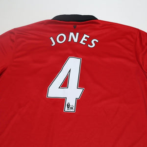 2013/14 Jones #4 Manchester United Vintage Home Football Shirt (XL)