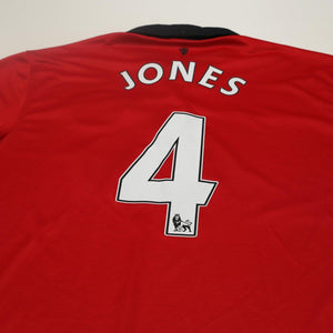 2013/14 Jones #4 Manchester United Vintage Home Football Shirt (XL)