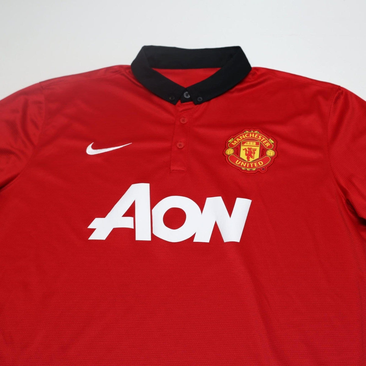2013/14 Jones #4 Manchester United Vintage Home Football Shirt (XL)