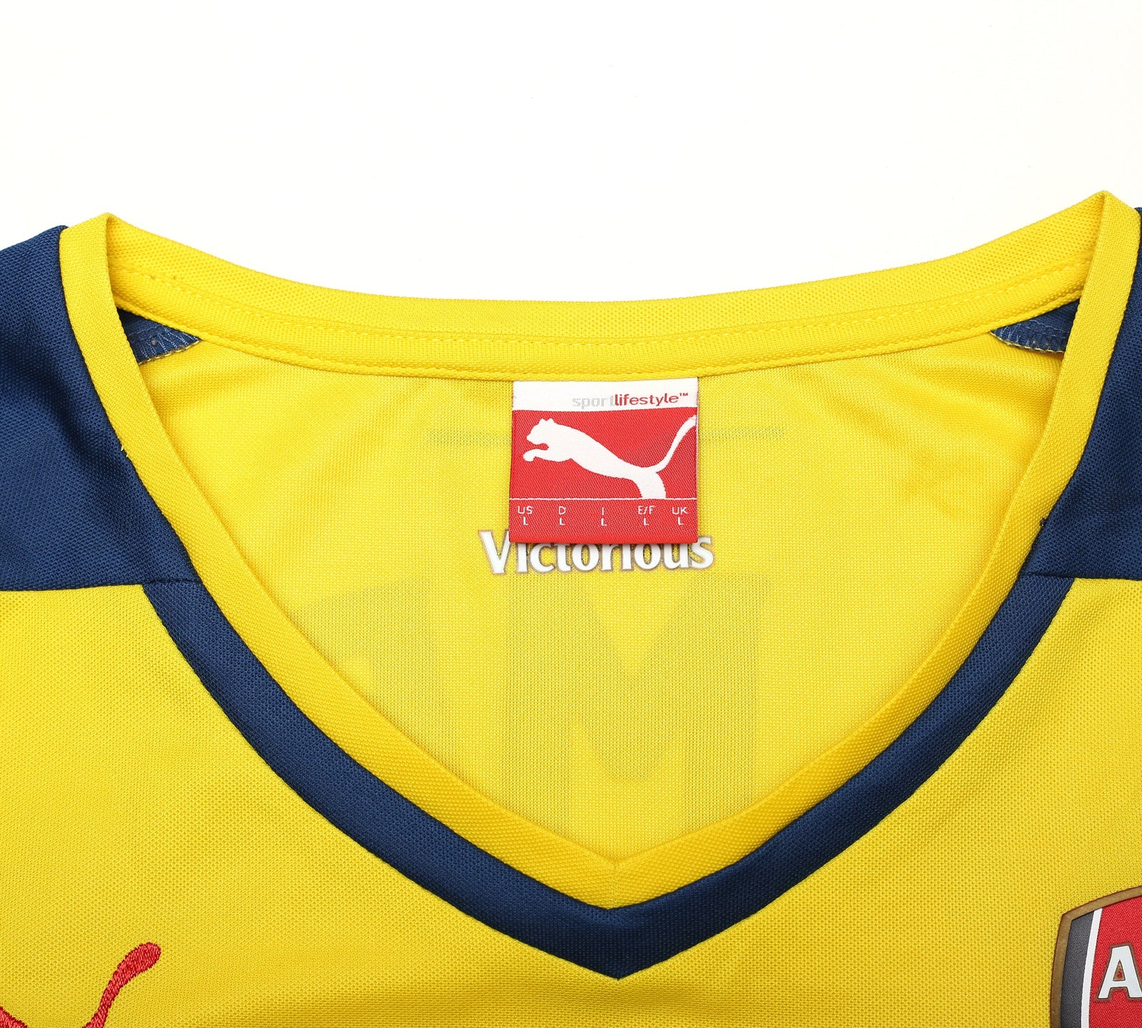 2014/15 CHAMBERS #121 Arsenal Puma Away Long Sleeve Football Shirt (L)