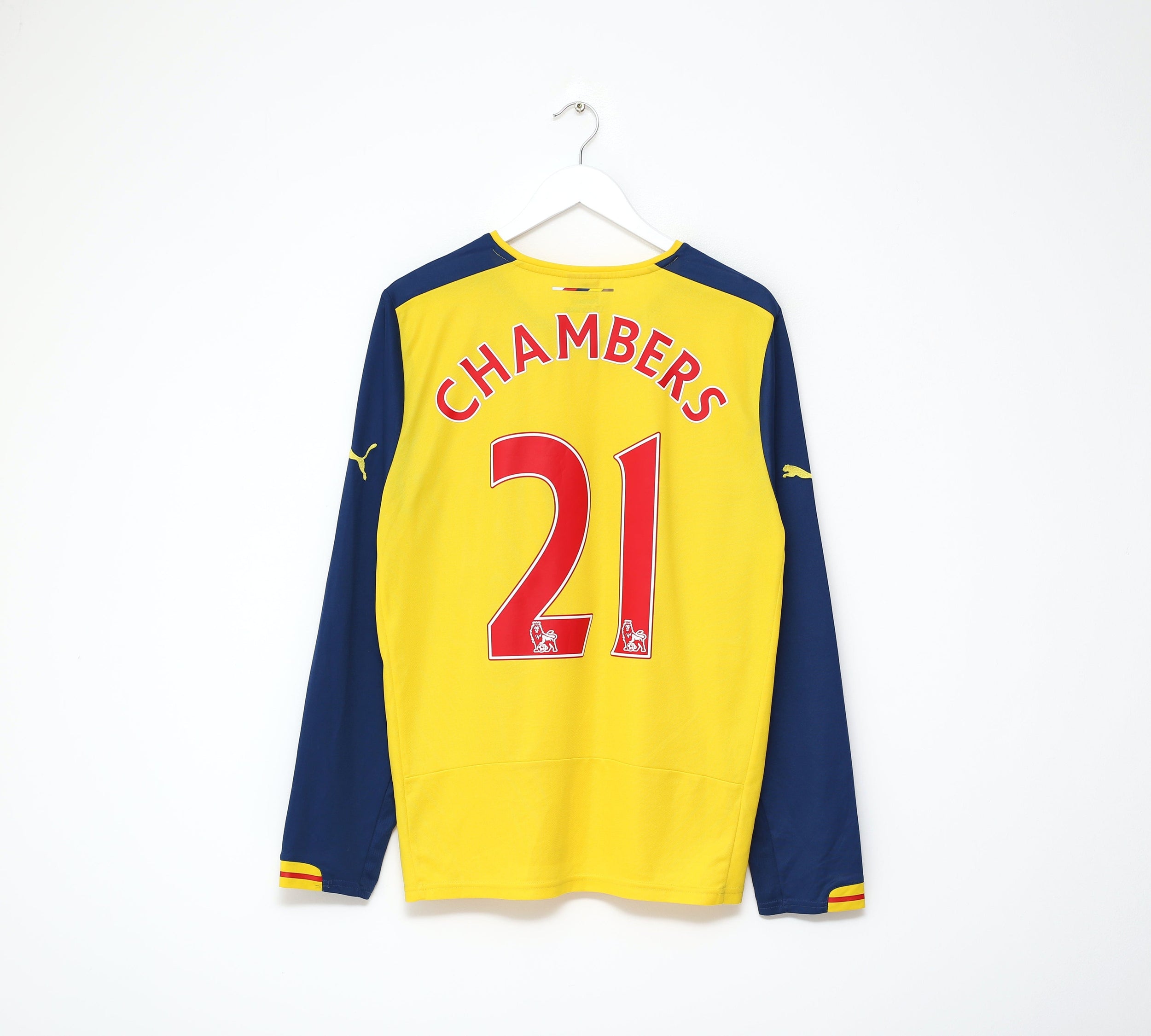 2014/15 CHAMBERS #121 Arsenal Puma Away Long Sleeve Football Shirt (L)