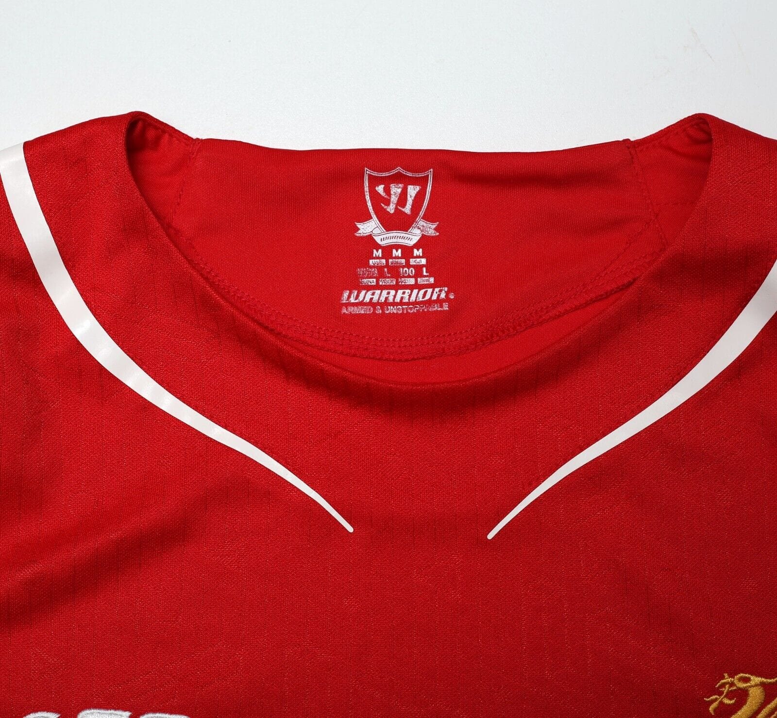 2014/15 GERRARD #8 Liverpool Vintage Warrior Home Football Shirt (M)