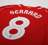 2014/15 GERRARD #8 Liverpool Warrior Home Football Shirt (L)