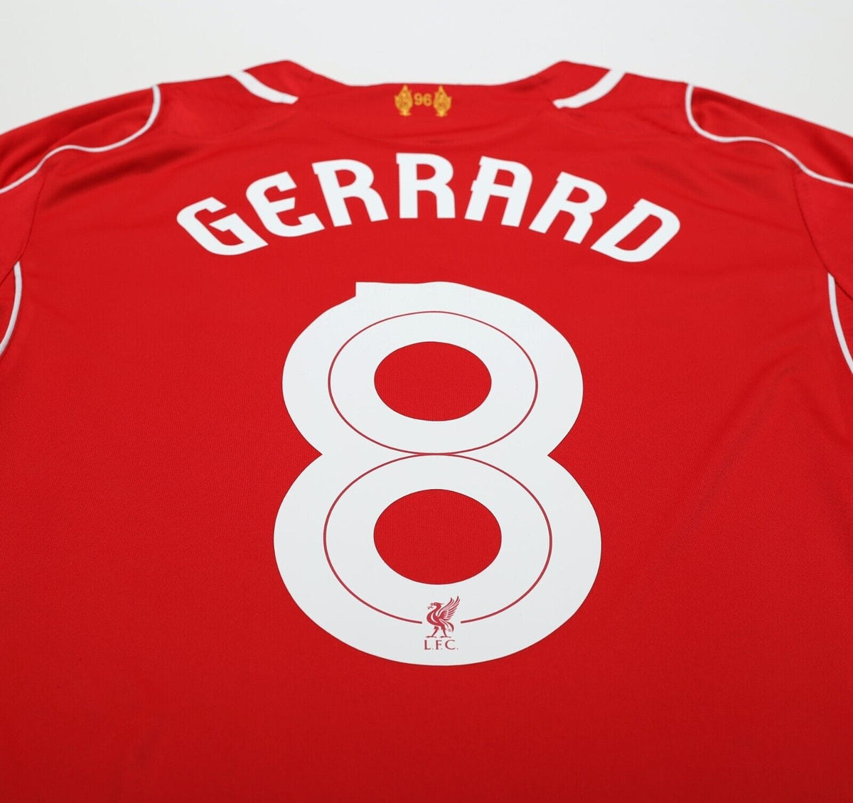 2014/15 GERRARD #8 Liverpool Warrior Home Football Shirt (L)