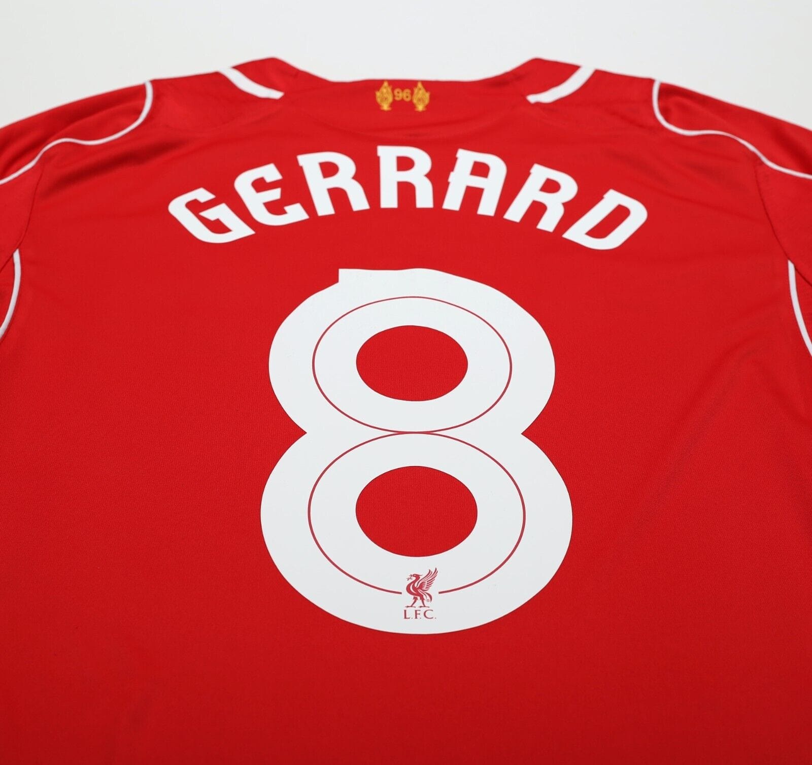 2014/15 GERRARD #8 Liverpool Warrior Home Football Shirt (L)