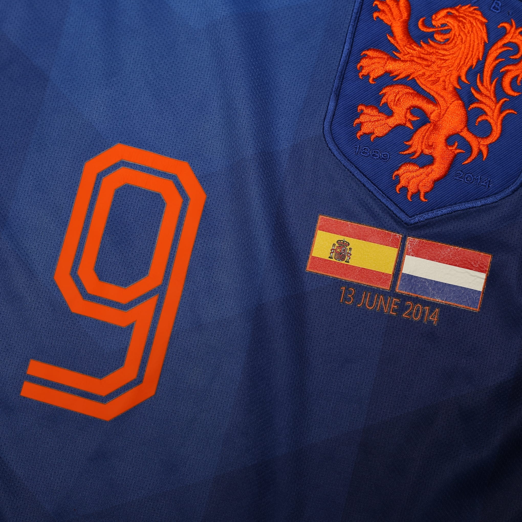 2014/15 Van Basten #9 Holland Vintage Nike Away Football Shirt (XL)