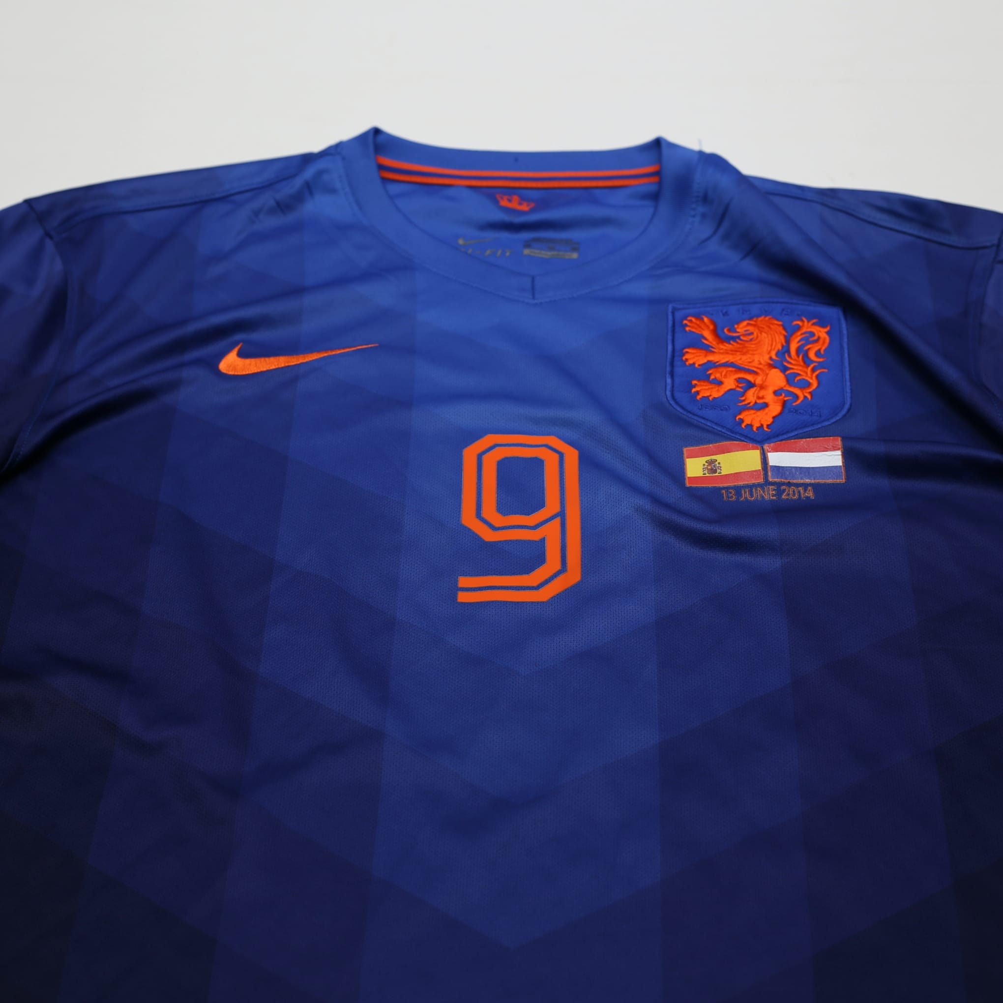 2014/15 Van Basten #9 Holland Vintage Nike Away Football Shirt (XL)