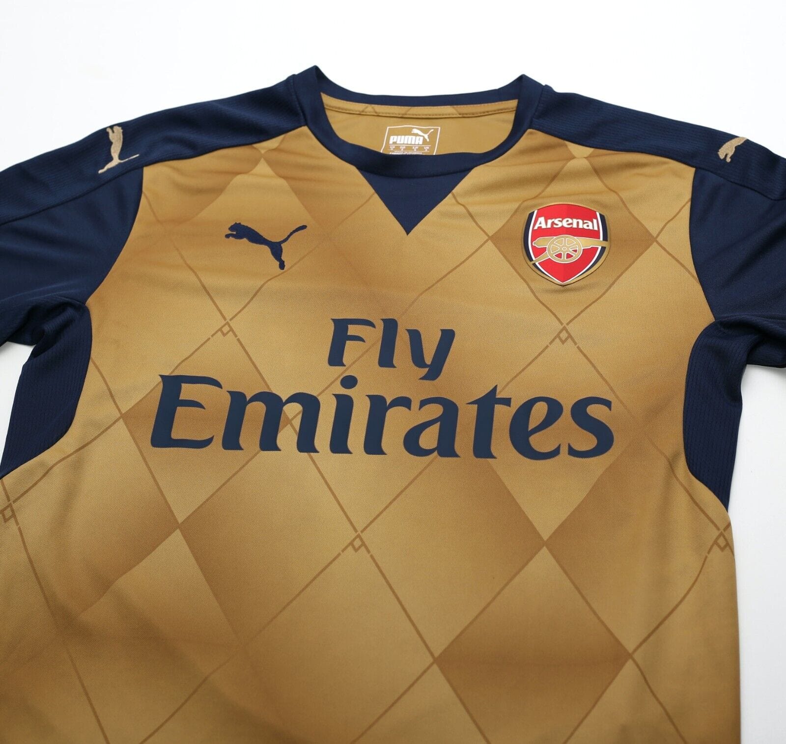 2015/16 ARSENAL Vintage PUMA Away Long Sleeve Football Shirt (S)