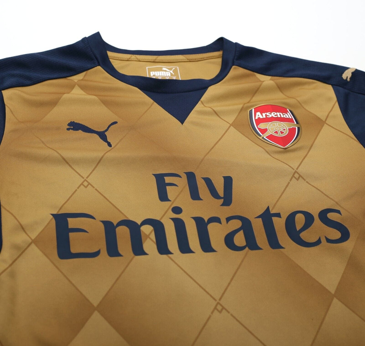 2015/16 ARSENAL Vintage PUMA Away Long Sleeve Football Shirt (S)