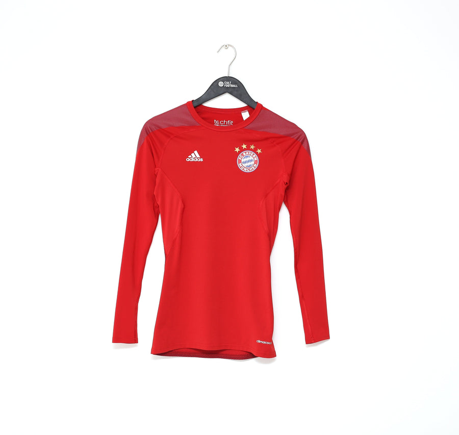 2015/16 BAYERN MUNICH adidas Techfit Compression Base Layer Football Shirt (S)