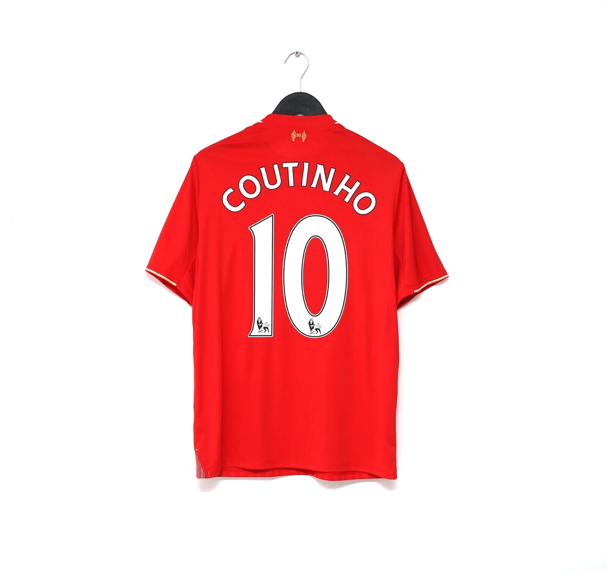 2015/16 COUTINHO #10 Liverpool Vintage New Balance Home Football Shirt (M)