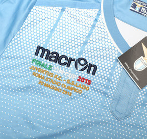 2015/16 LAZIO 'FIinale TIM Cup 2015' Macron Home Football Shirt (L) BNWT