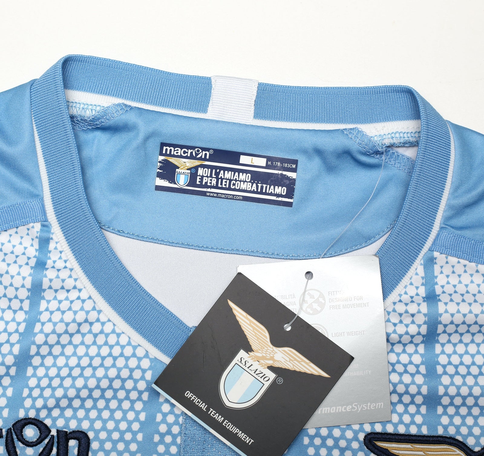 2015/16 LAZIO 'FIinale TIM Cup 2015' Macron Home Football Shirt (L) BNWT