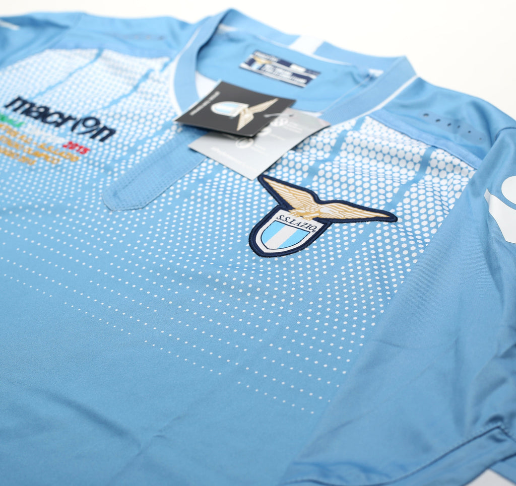 2015/16 LAZIO 'FIinale TIM Cup 2015' Macron Home Football Shirt (L) BNWT