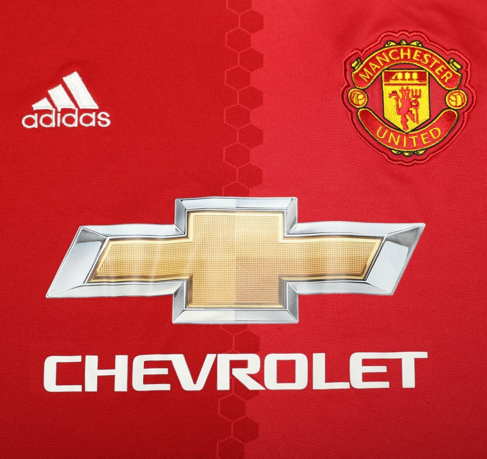 2015/16 MANCHESTER UNITED Vintage adidas Home Football Shirt (M)