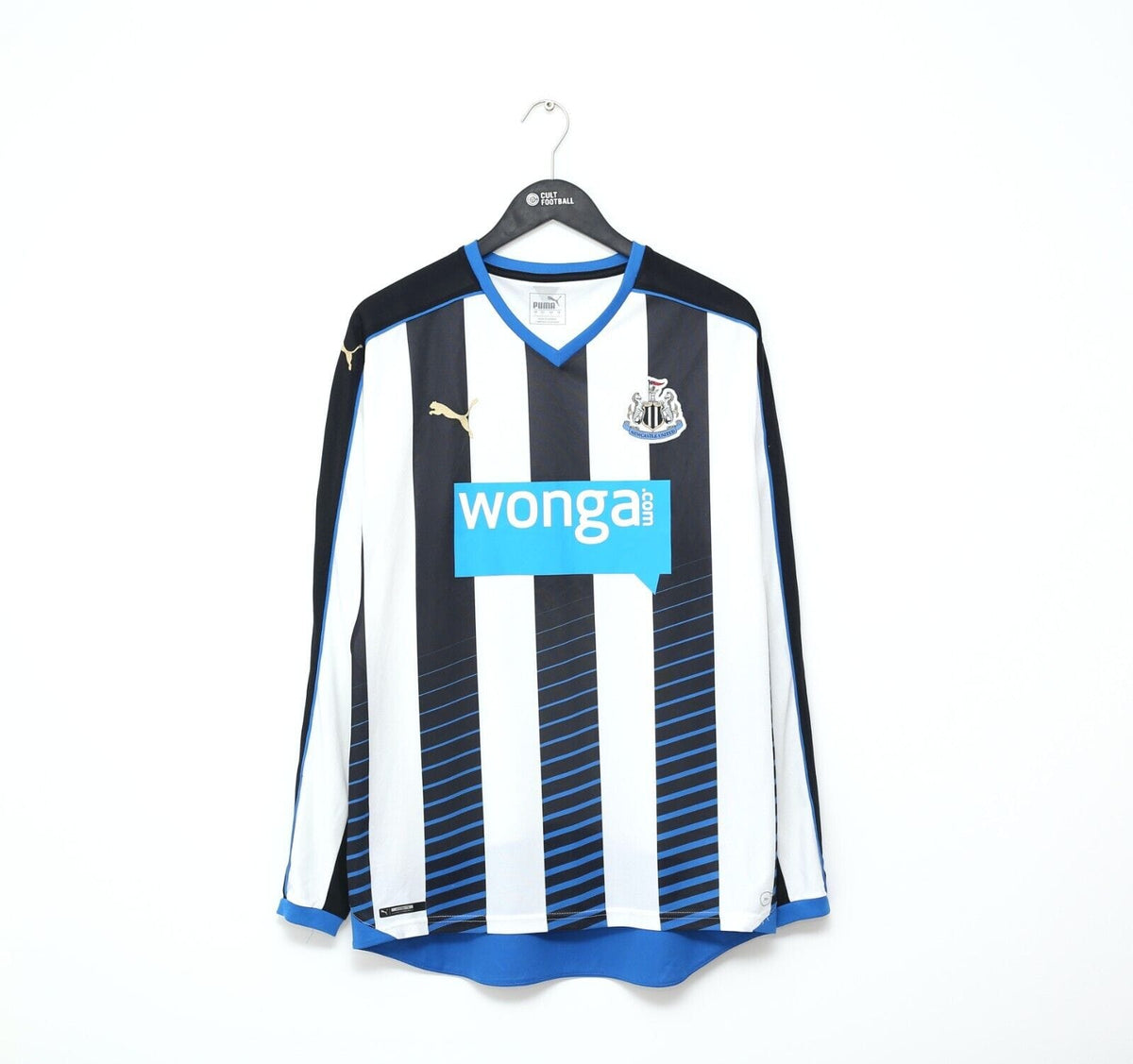2015/16 NEWCASTLE UNITED Vintage PUMA Long Sleeve Home Football Shirt (L)