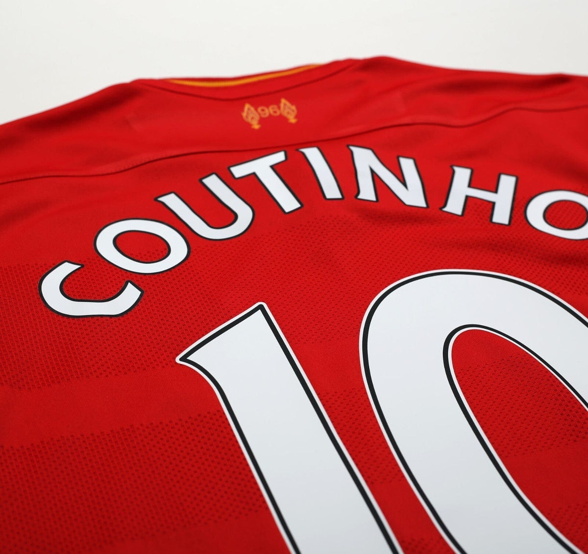 2016/17 COUTINHO #10 Liverpool Vintage New Balance Home Football Shirt (M)