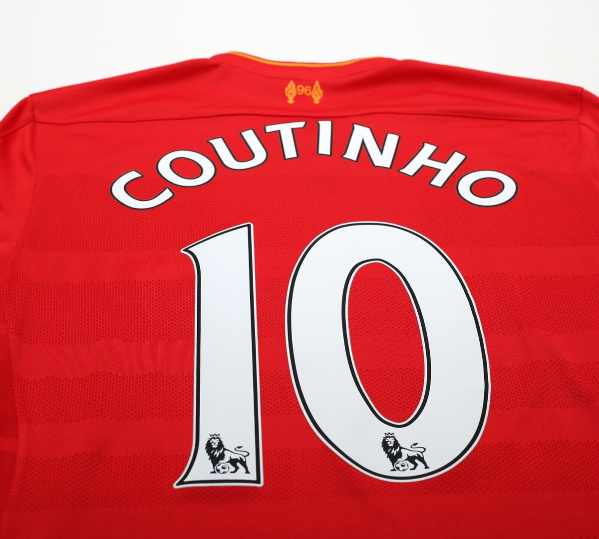 2016/17 COUTINHO #10 Liverpool Vintage New Balance Home Football Shirt (XL)