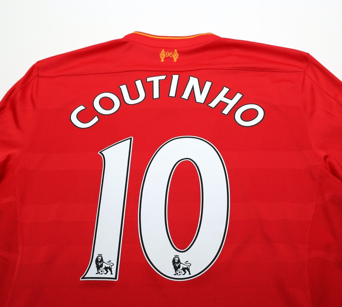 2016/17 COUTINHO #10 Liverpool Vintage New Balance Home Football Shirt (XL)