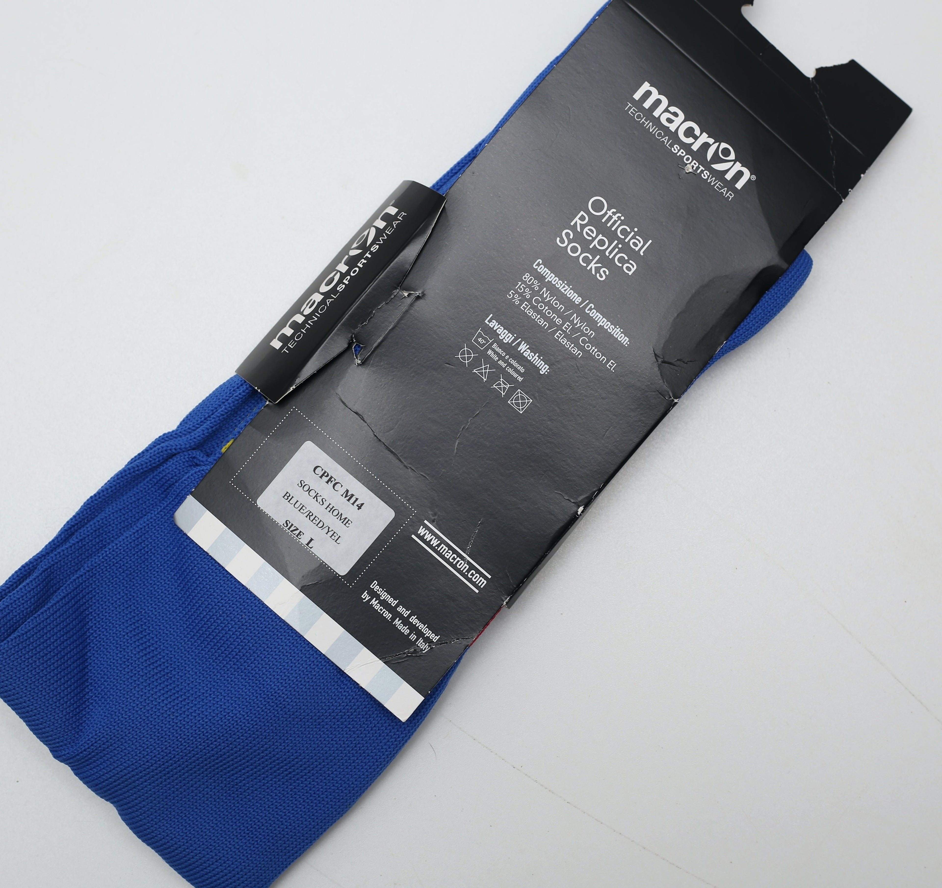 2016/17 CRYSTAL PALACE Macron Home Football Socks (L) BNWT