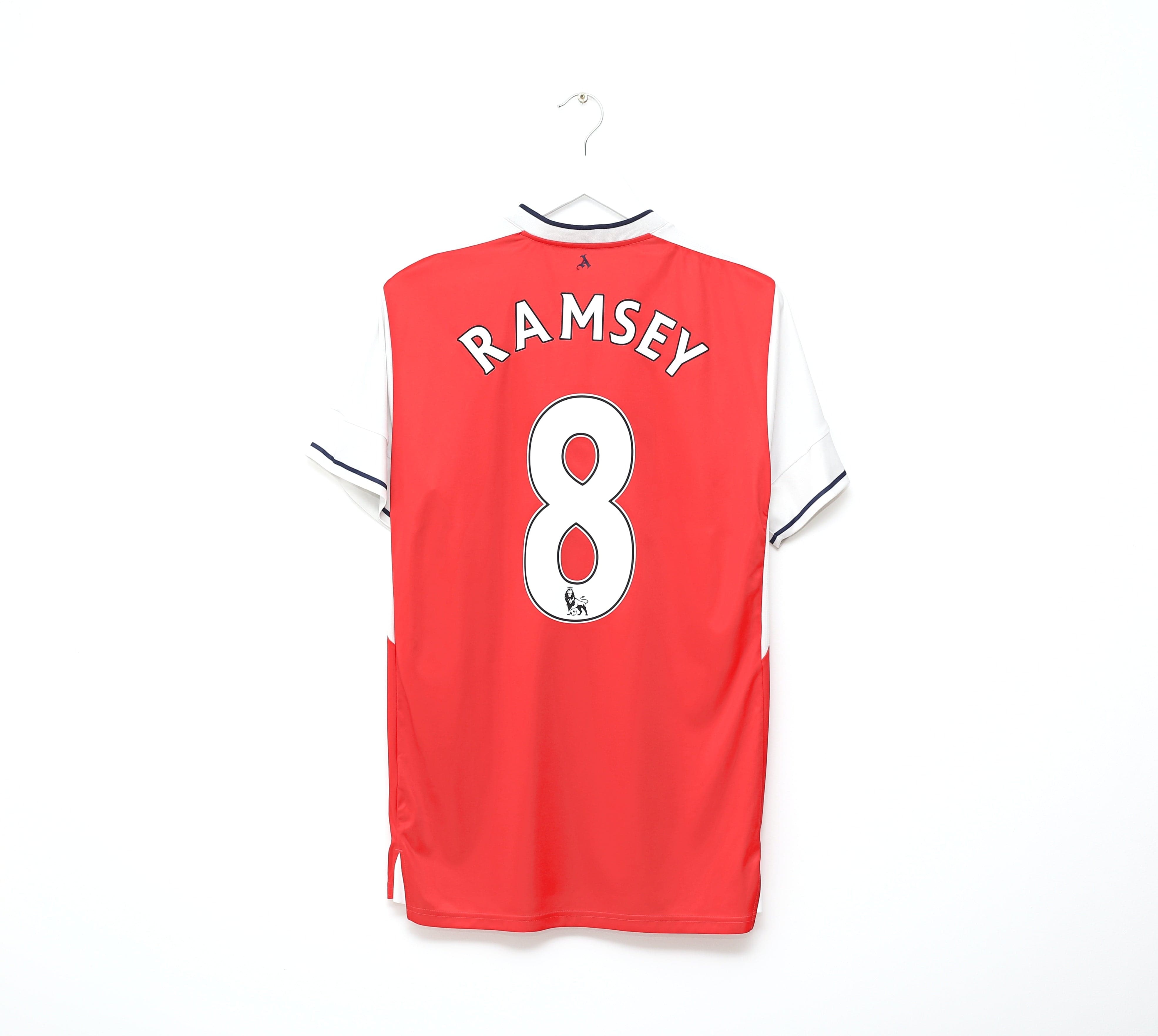 2016/17 RAMSEY #8 Arsenal Vintage Puma Home Football Shirt (L)