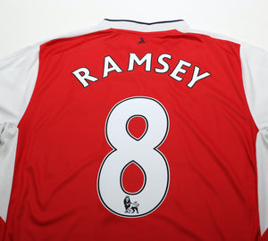 2016/17 RAMSEY #8 Arsenal Vintage Puma Home Football Shirt (L)