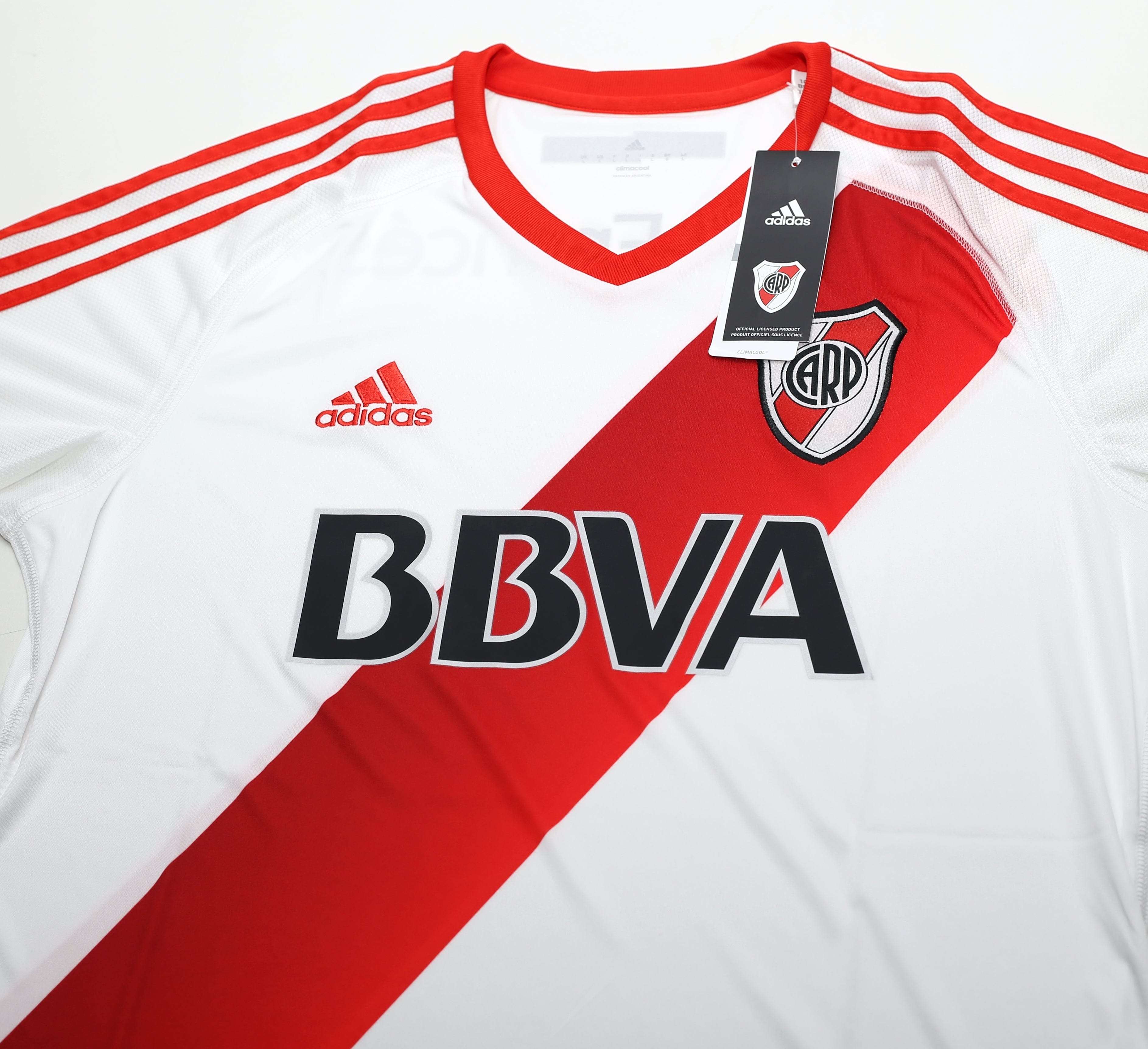 2016/17 RIVER PLATE Adidas Home Football Shirt (L) BNWT