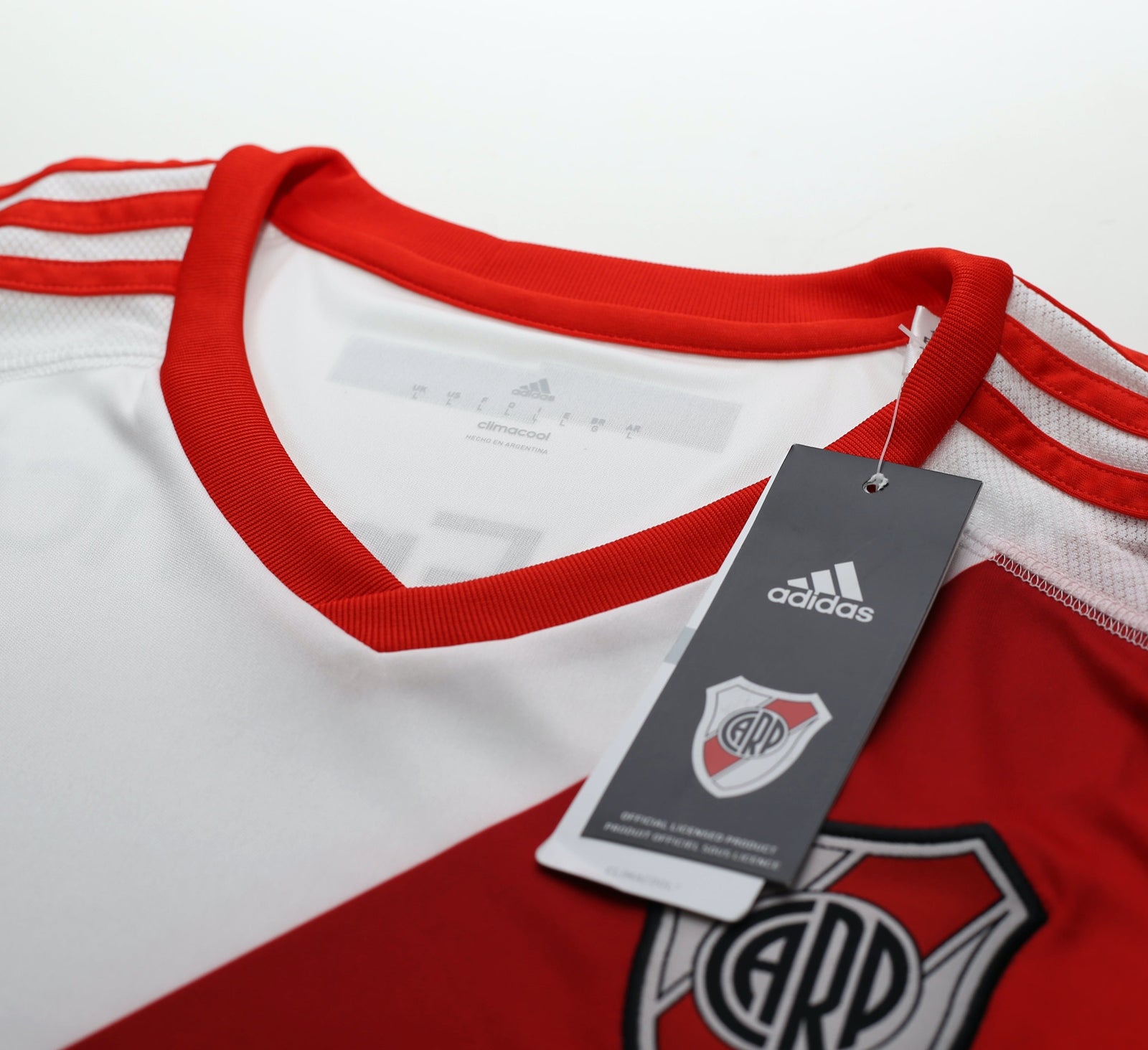 2016/17 RIVER PLATE Adidas Home Football Shirt (L) BNWT