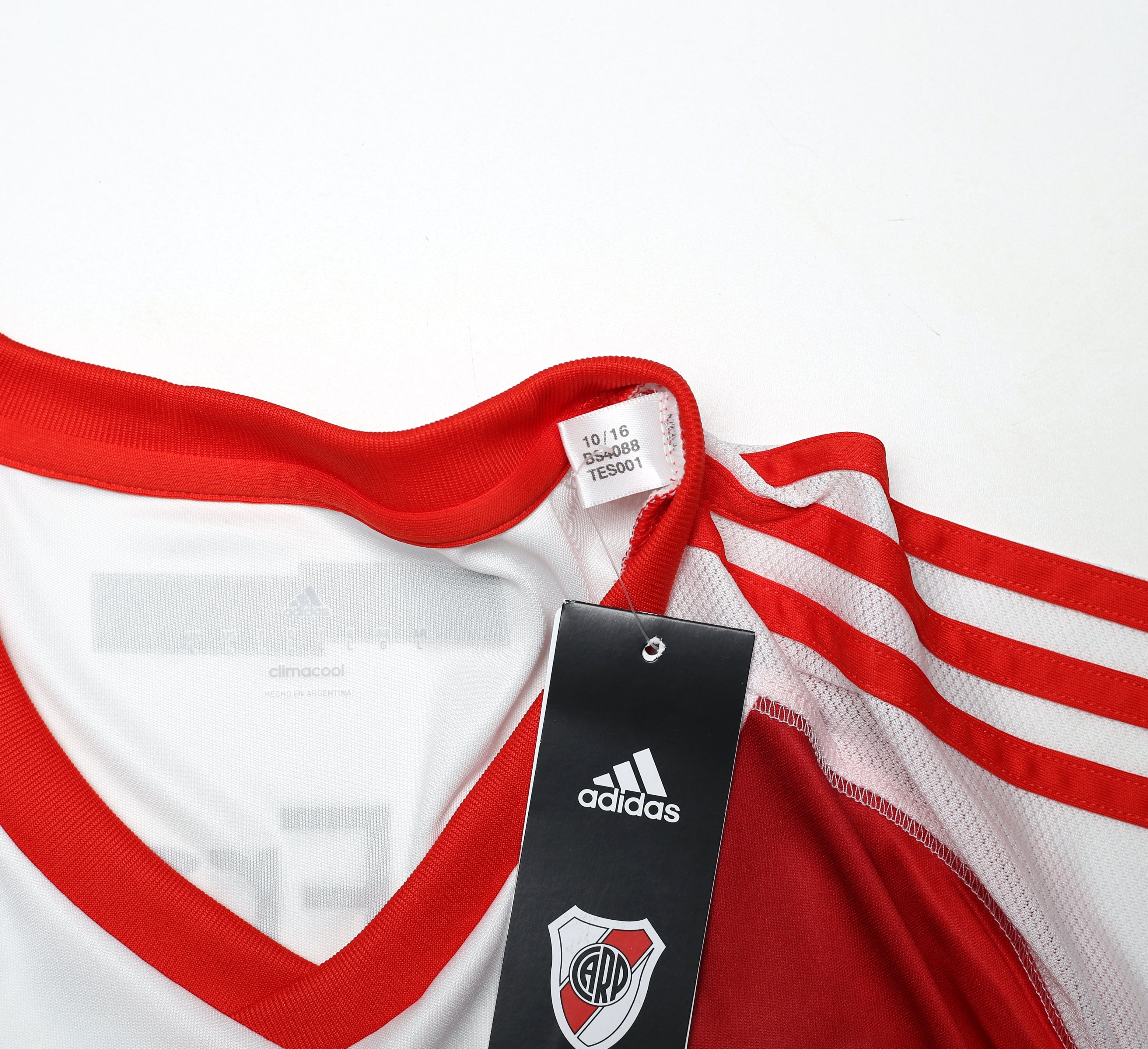 2016/17 RIVER PLATE Adidas Home Football Shirt (L) BNWT