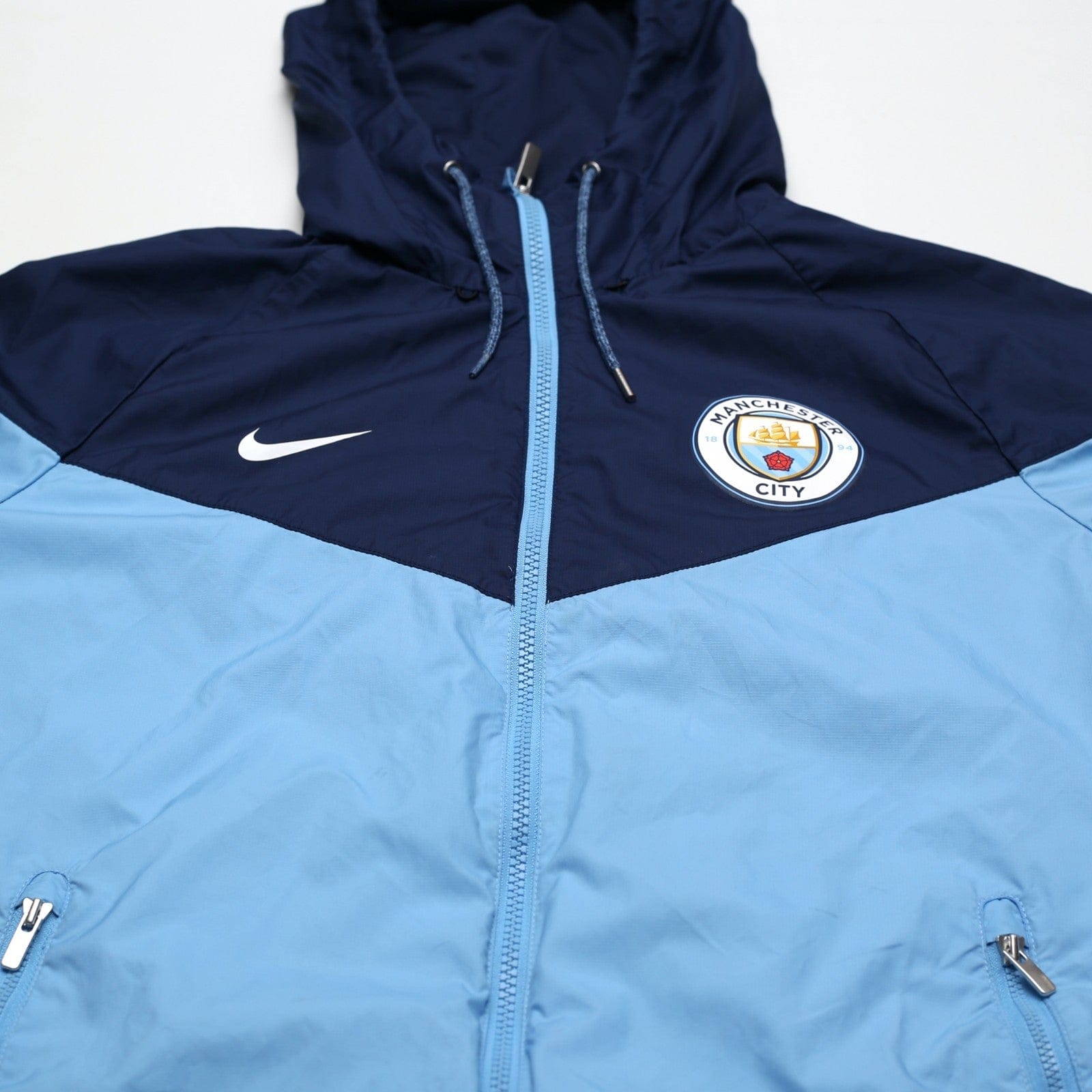2017/18 Manchester City Nike Football Hooded Jacket (M)