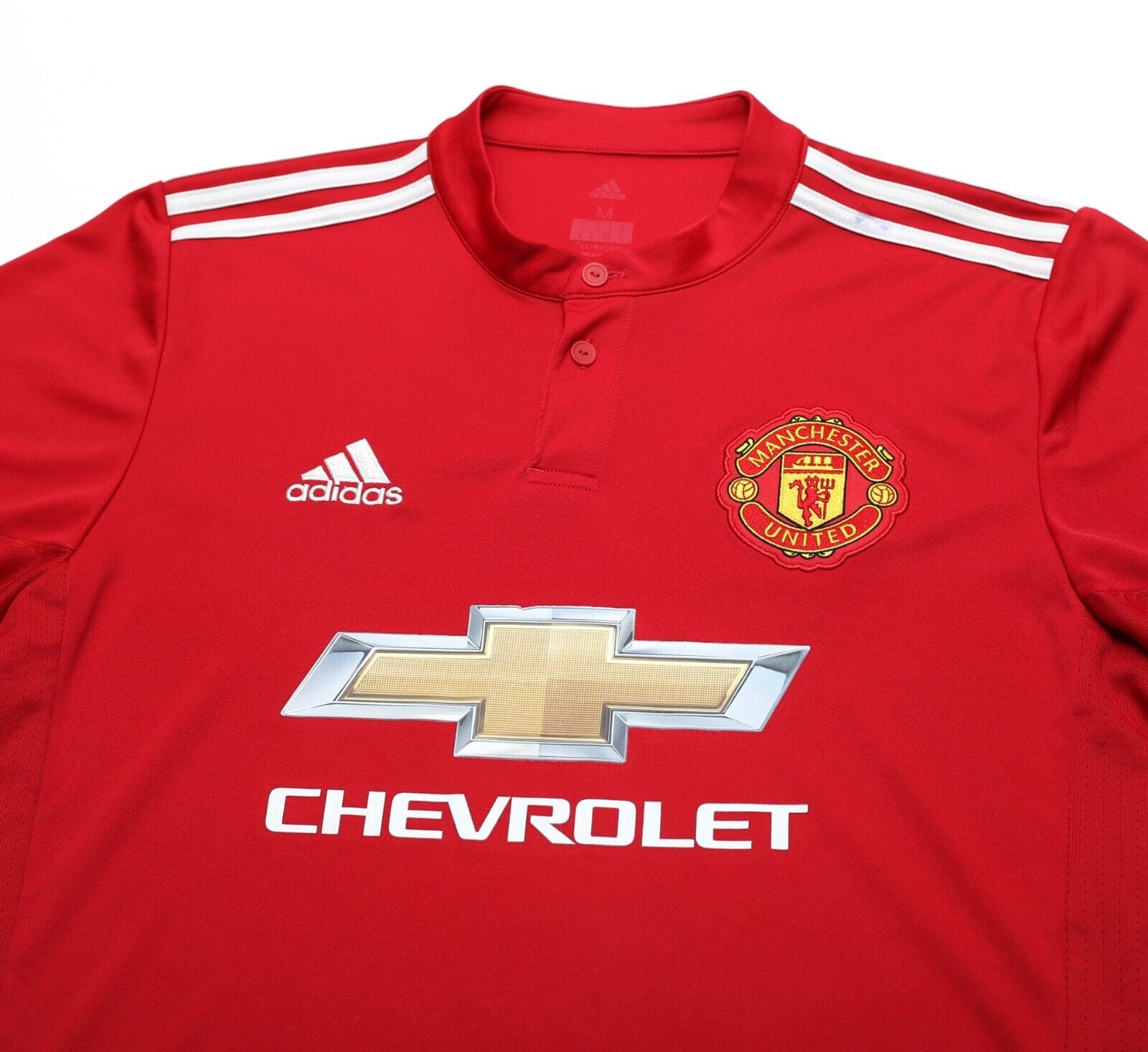 2017/18 MANCHESTER UNITED Vintage adidas Home Football Shirt (M)