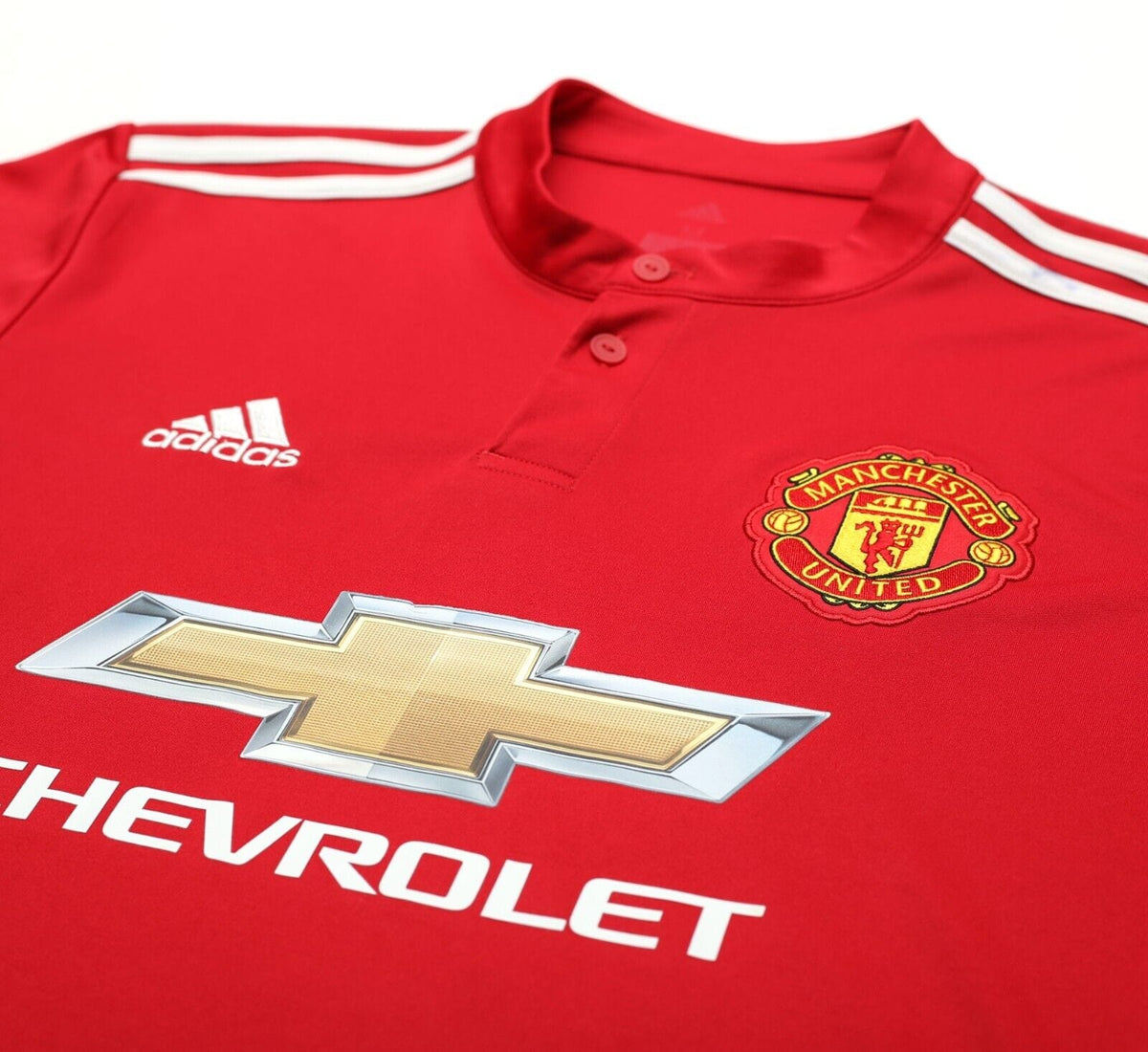 2017/18 MANCHESTER UNITED Vintage adidas Home Football Shirt (M)