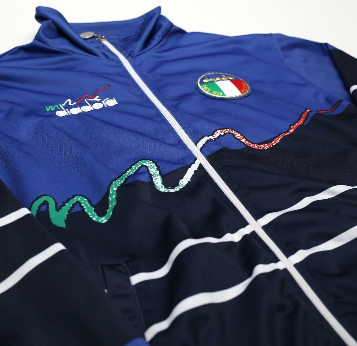 2017 Diadora x Baggio ITALY 1990/92 Retro Football Track Top Jacket (S)