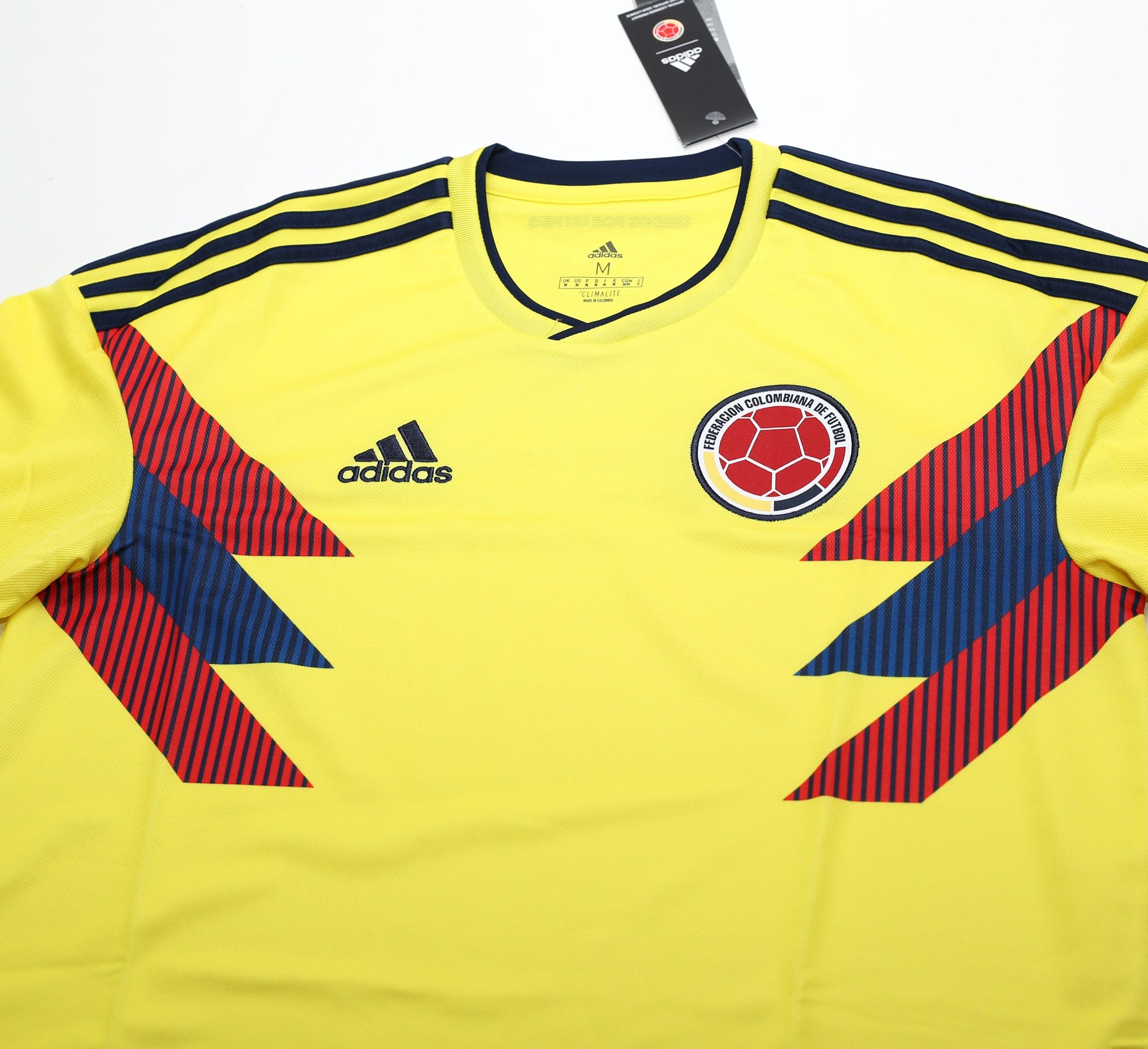 2018/19 COLOMBIA Adidas Home Long Sleeve Football Shirt (M) BNWT