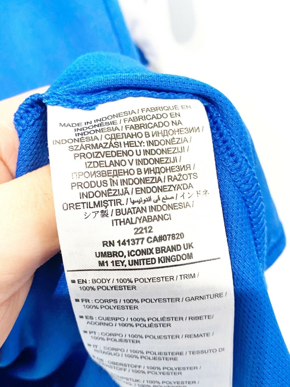 2018/19 EVERTON Vintage Umbro Warm Up Football Training Shirt (S)