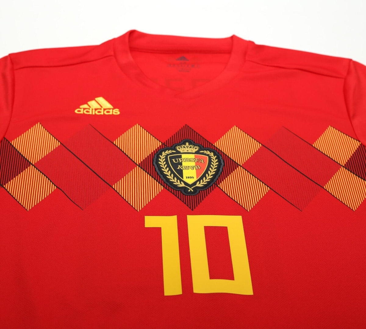 2018/19 HAZARD #10 Belguim Vintage adidas Home Football Shirt (M) World Cup 2018