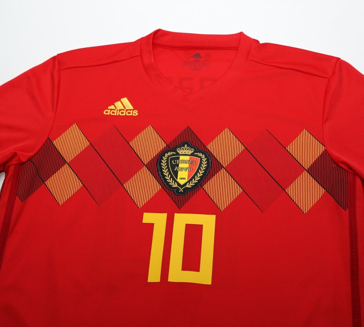 2018/19 HAZARD #10 Belguim Vintage adidas Home Football Shirt (M) World Cup 2018