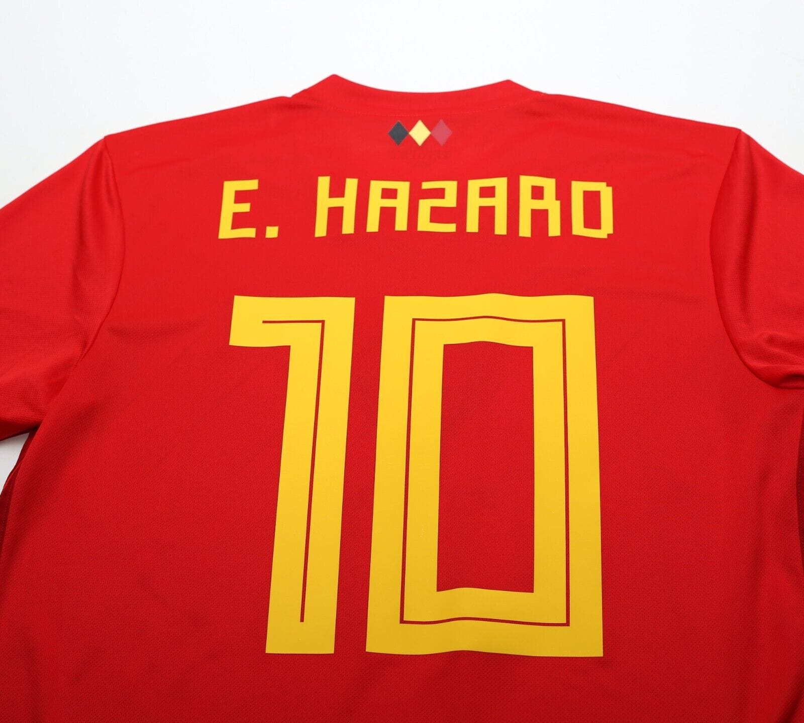 2018/19 HAZARD #10 Belguim Vintage adidas Home Football Shirt (M) World Cup 2018