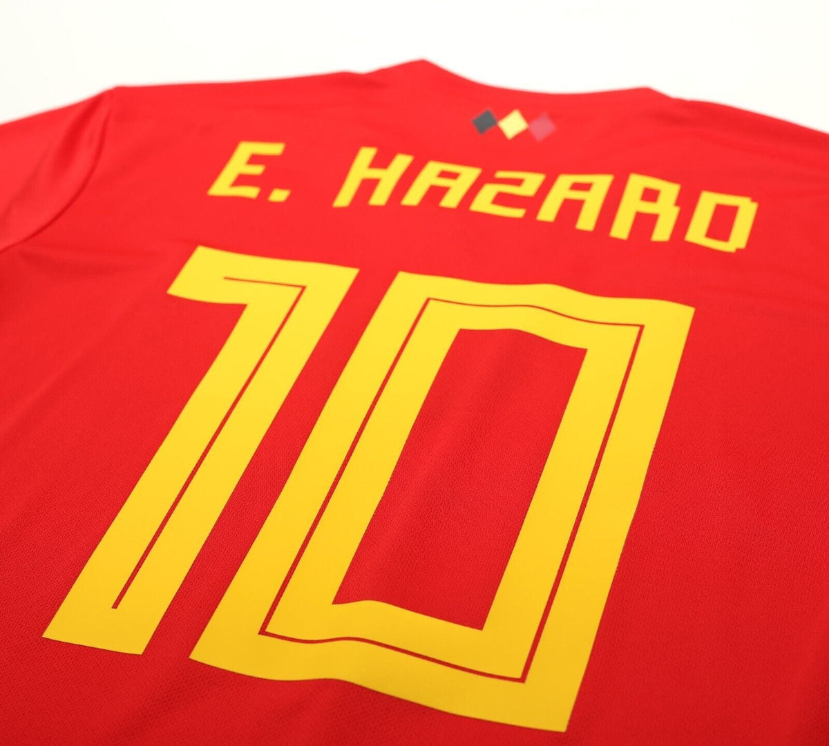2018/19 HAZARD #10 Belguim Vintage adidas Home Football Shirt (M) World Cup 2018