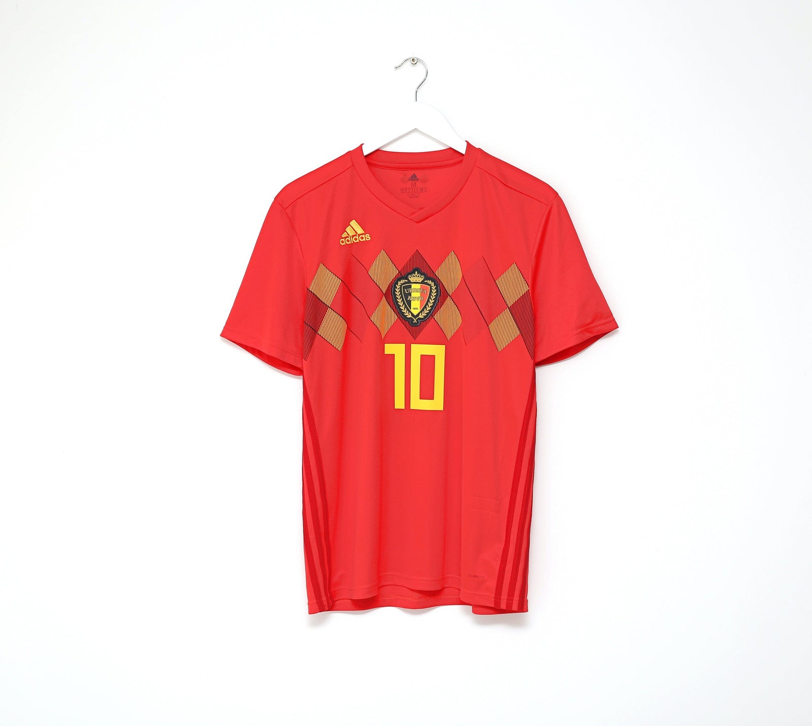 2018/19 HAZARD #10 Belguim Vintage adidas Home Football Shirt (M) World Cup 2018