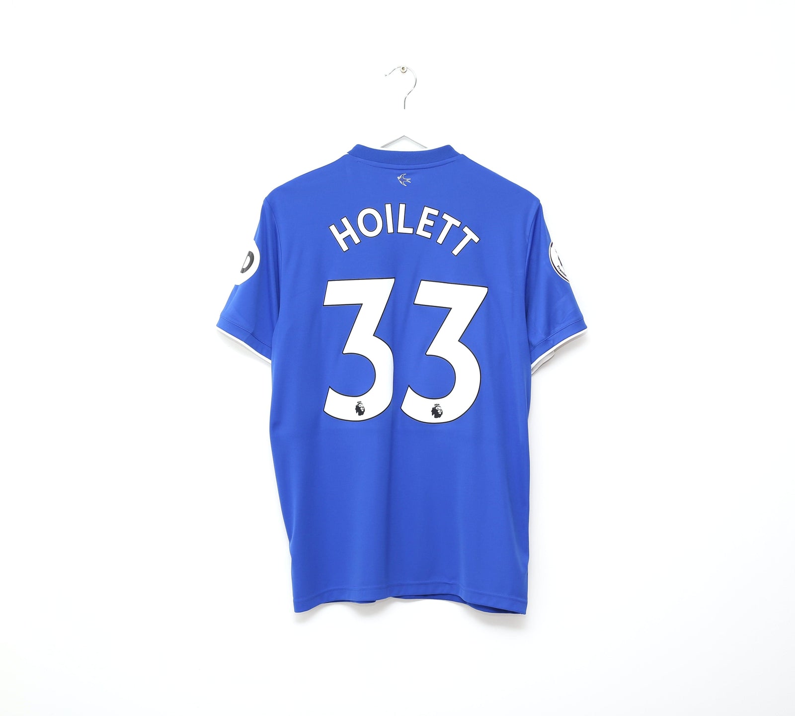 2018/19 HOILETT #33 Cardiff City MATCH WORN Home Football Shirt (M)