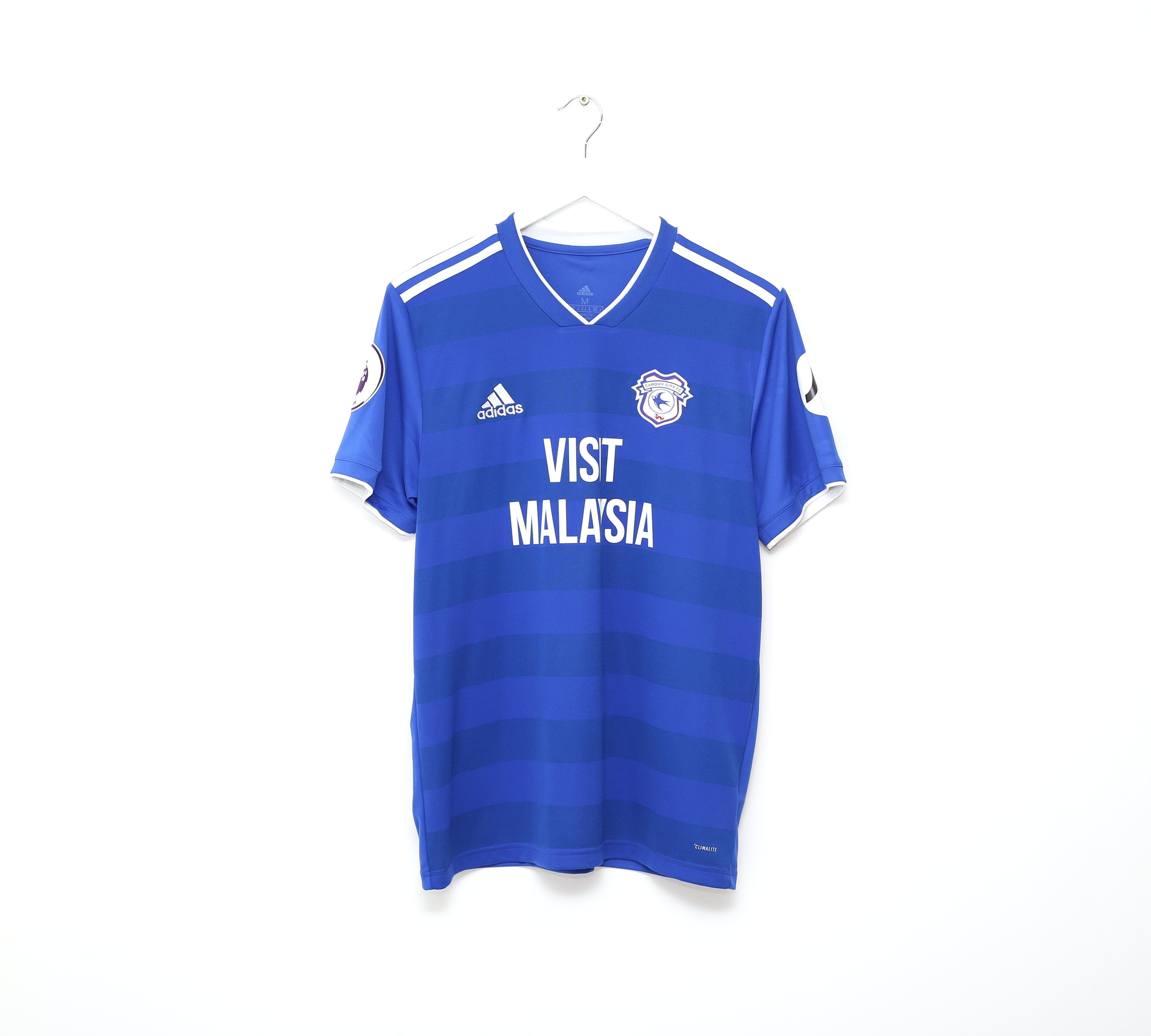 2018/19 HOILETT #33 Cardiff City MATCH WORN Home Football Shirt (M)