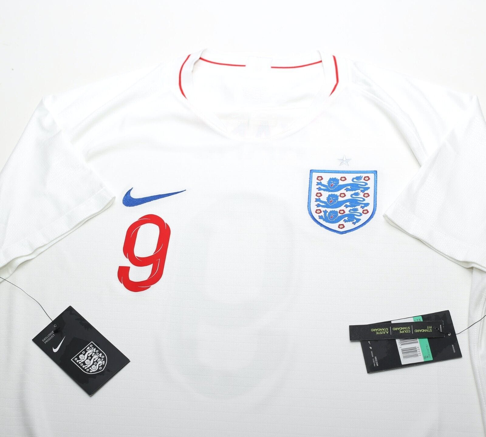 2018/19 KANE #9 England Nike Home Football Shirt (XL) WC 2018 BNWT