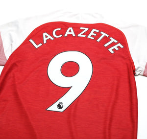 2018/19 LACAZETTE #9 Arsenal Vintage PUMA Home Football Shirt (S)