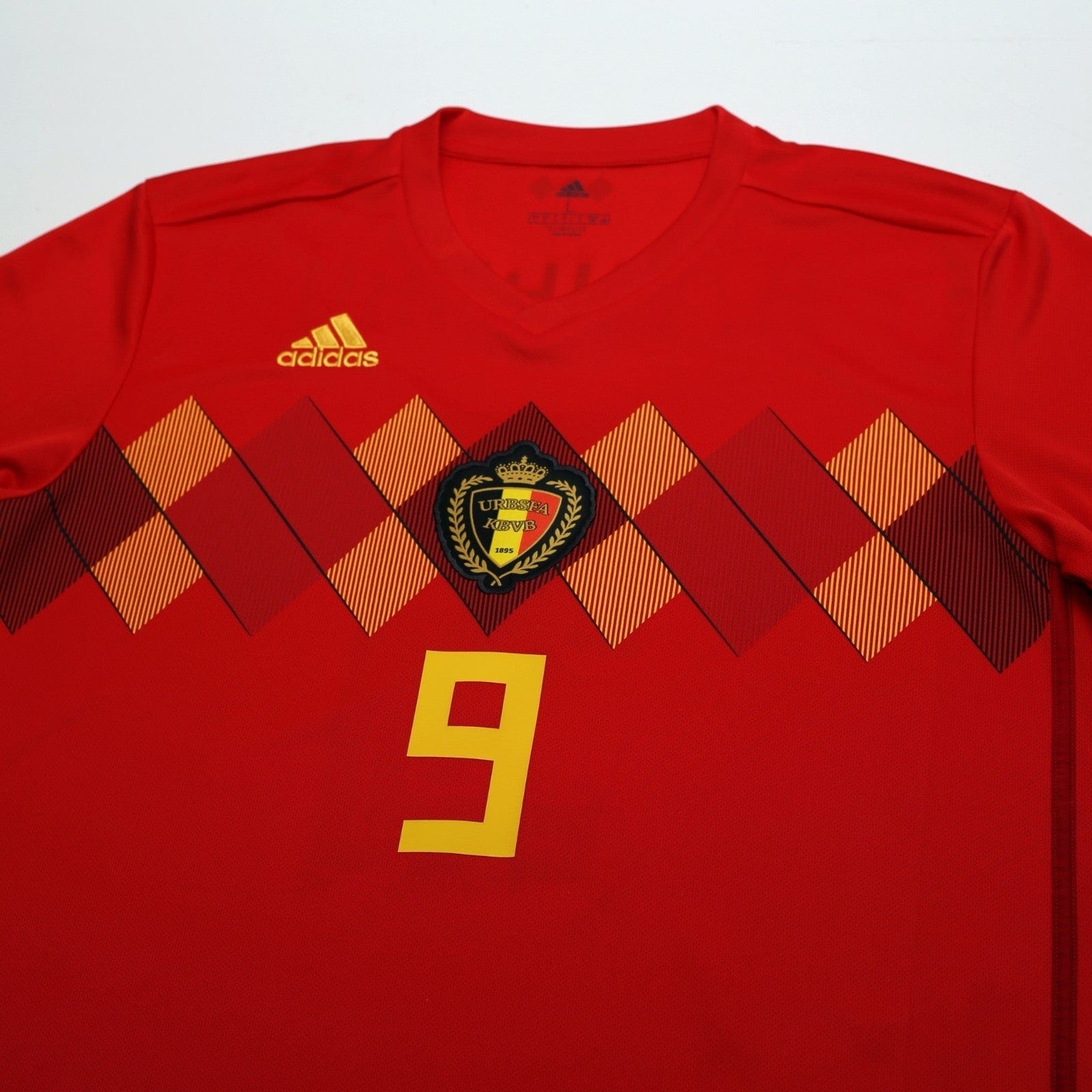 2018/19 Lukaku #9 Belgium Home Football Shirt (L) World Cup 2018